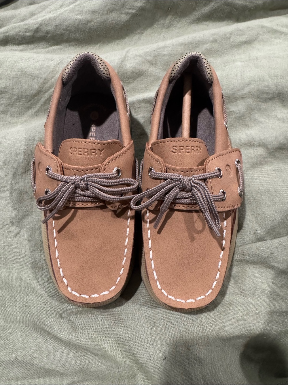 Sperry Kids Tan Moccasin Boat Shoes